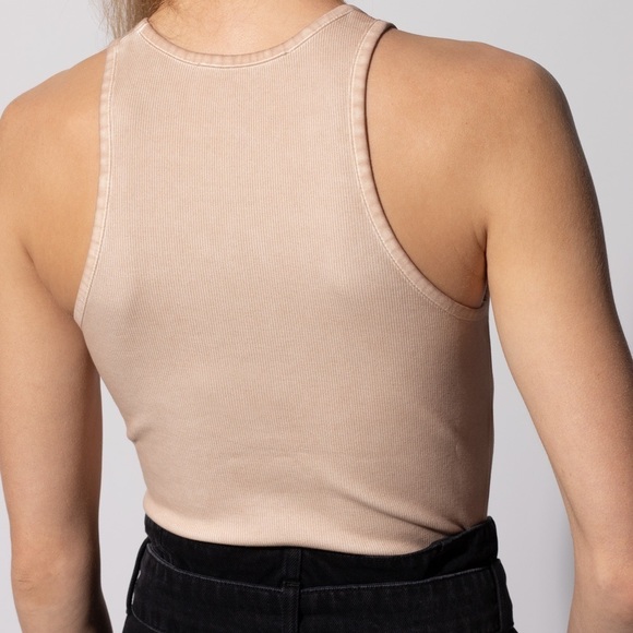 NWT All Saints Jamie Bodysuit in London Stone White Size 10 - Picture 2 of 10